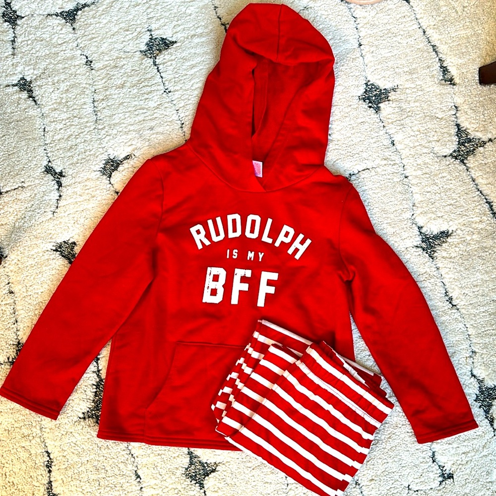 Kids Christmas pajamas | Rudolph the Red Nose reindeer | pants | hoodie